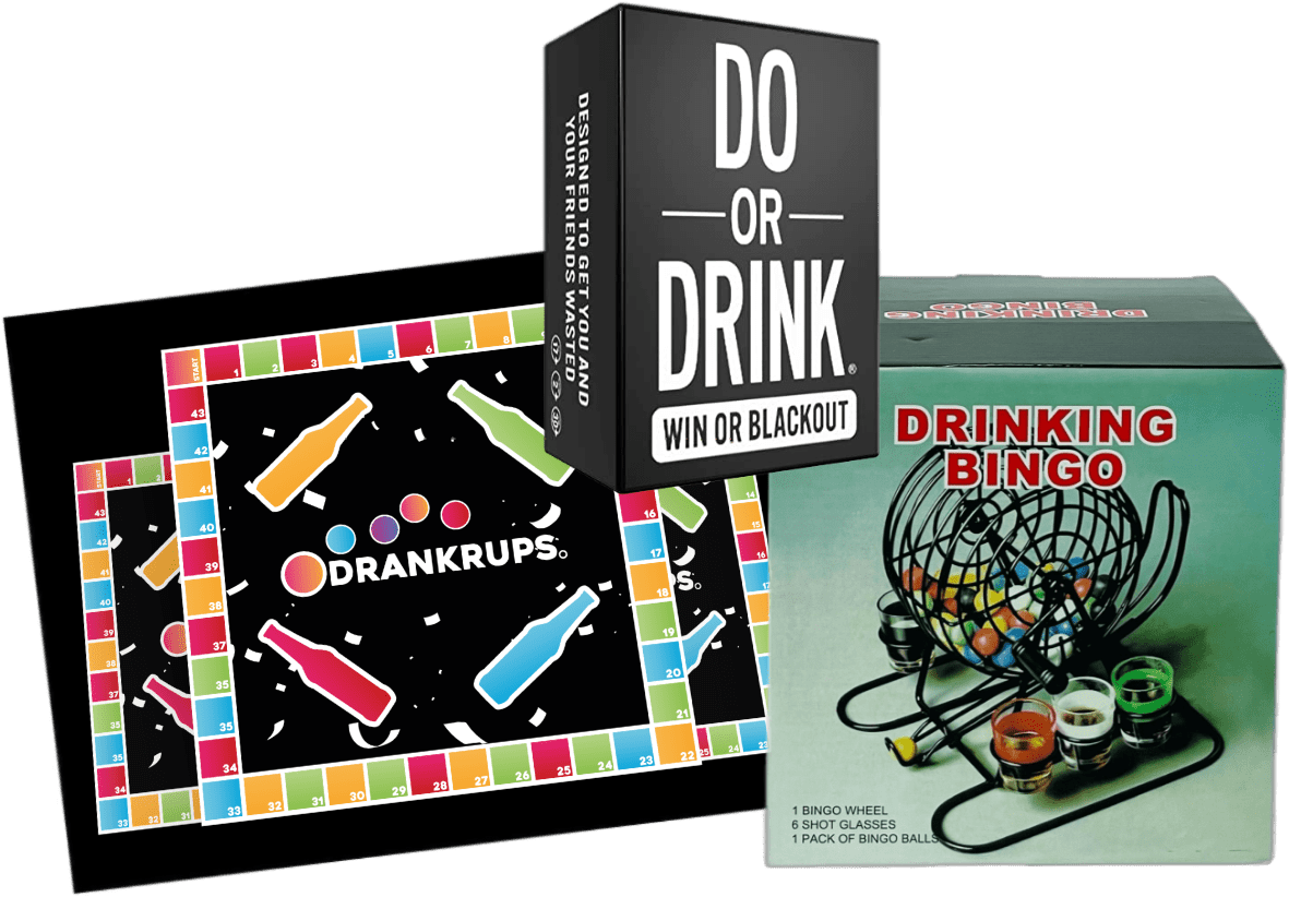 Foto van 3 verschillende drankspellen